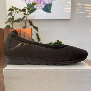 NIB Josef Seibel Suede Black Ballet Flat Double Air Comfort EU 40/ US 9-9.5